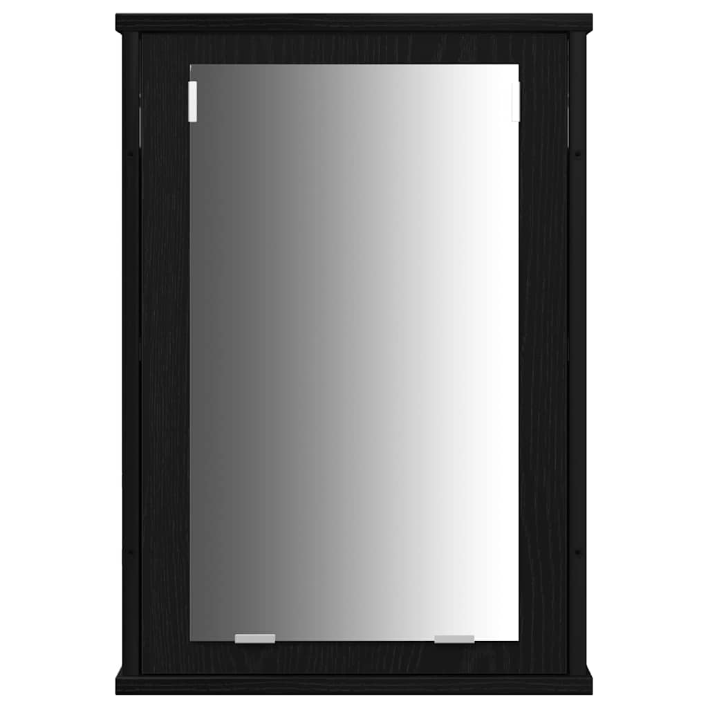 Badeværelsesmøbel Sæt Med Dør 4 Pcs Sort Eg 33 X 33 X 185.5 Cm - Billede 9
