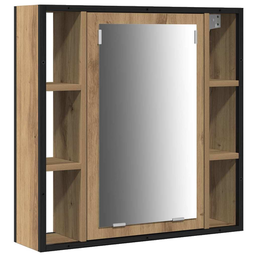 Badeværelsesskabsæt Med Dør 4 Pcs Artisan Eg 33 X 33 X 185.5 Cm - Billede 5