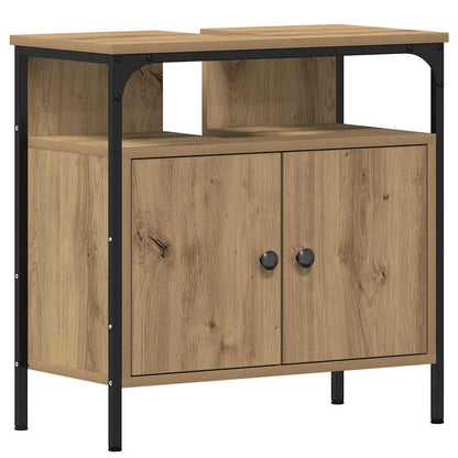 Badeværelsesskabsæt Med Dør 4 Pcs Artisan Eg 33 X 33 X 185.5 Cm - Billede 6