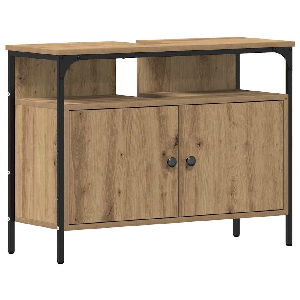 Badeværelsesskabsæt Med Dør 4 Pcs Artisan Eg 33 X 33 X 185.5 Cm - Billede 7