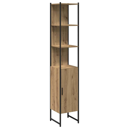 Badeværelsesskabsæt Med Dør 4 Pcs Artisan Eg 33 X 33 X 185.5 Cm - Billede 8