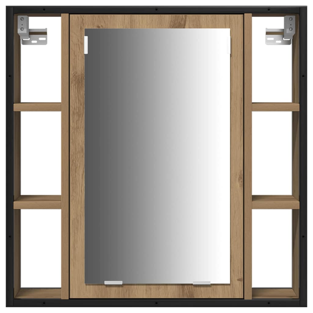 Badeværelsesskabsæt Med Dør 4 Pcs Artisan Eg 33 X 33 X 185.5 Cm - Billede 9