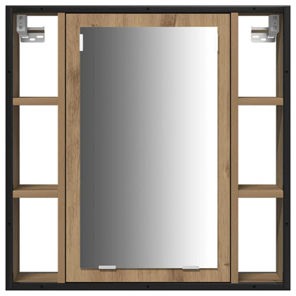Badeværelsesskabsæt Med Dør 4 Pcs Artisan Eg 33 X 33 X 185.5 Cm - Billede 9