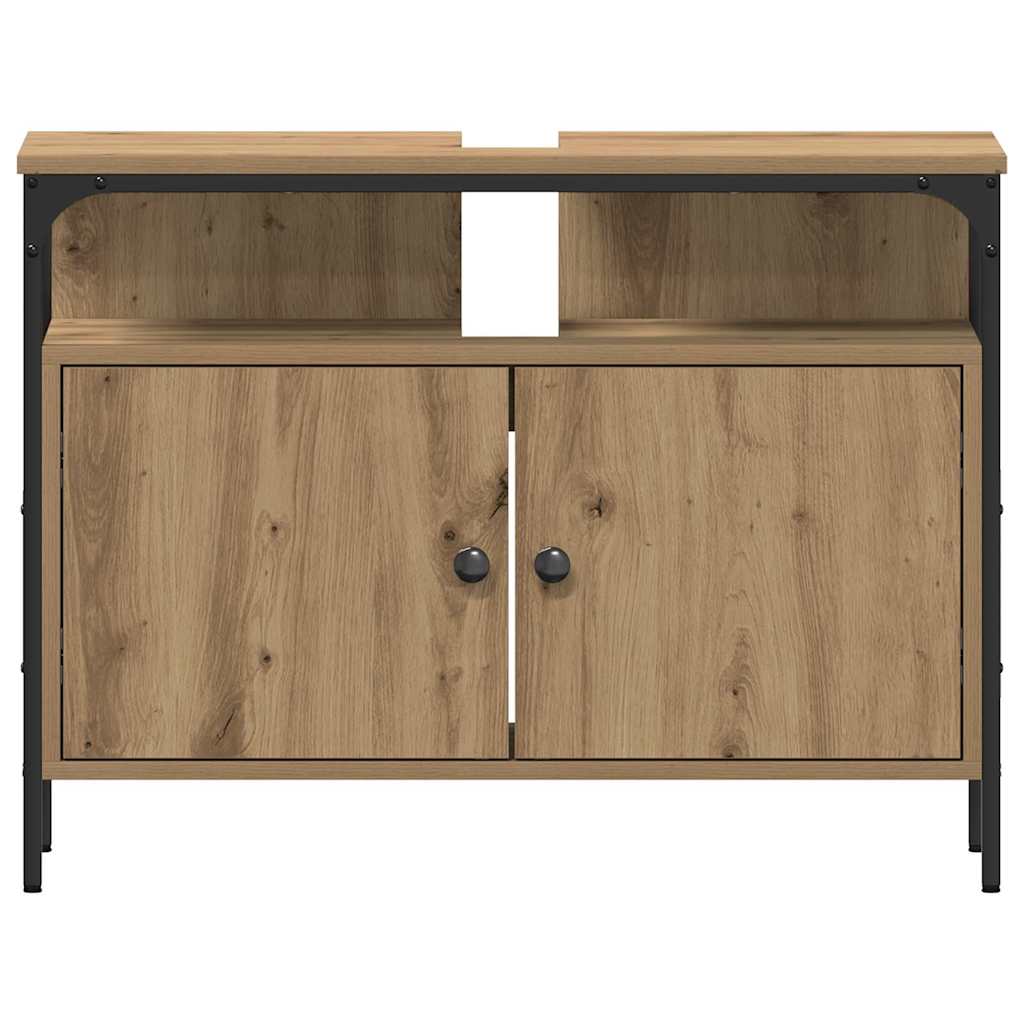 Badeværelsesskabsæt Med Dør 4 Pcs Artisan Eg 33 X 33 X 185.5 Cm - Billede 11