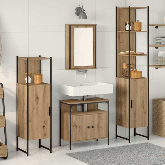 Badeværelsesmøbel Sæt 4 Pcs Artisan Eg 33 X 33 X 185.5 Cm - Hovedbillede