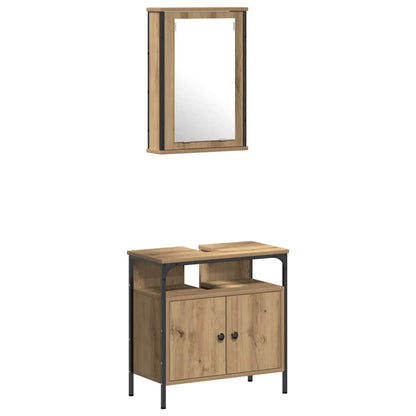 Badeværelsesmøbel Sæt 4 Pcs Artisan Eg 33 X 33 X 185.5 Cm - Billede 6