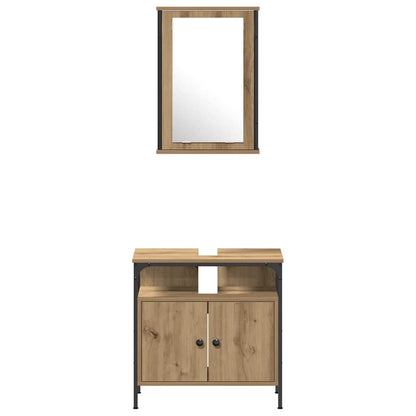 Badeværelsesmøbel Sæt 4 Pcs Artisan Eg 33 X 33 X 185.5 Cm - Billede 9