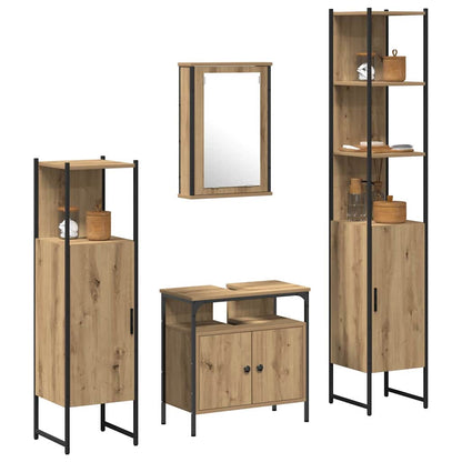 Badeværelsesmøbel Sæt 4 Pcs Artisan Eg 33 X 33 X 185.5 Cm - Billede 3