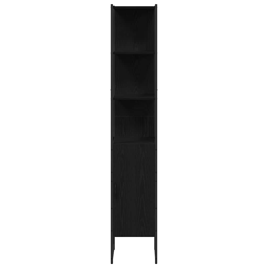 Badeværelsesmøbel Sæt Med Hylde 4 Pcs Sort 33 X 33 X 185.5 Cm - Billede 8