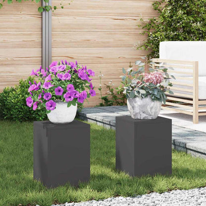 Planteholder 2 Dele 24 X 24 X 35 Cm Stål - Hovedbillede