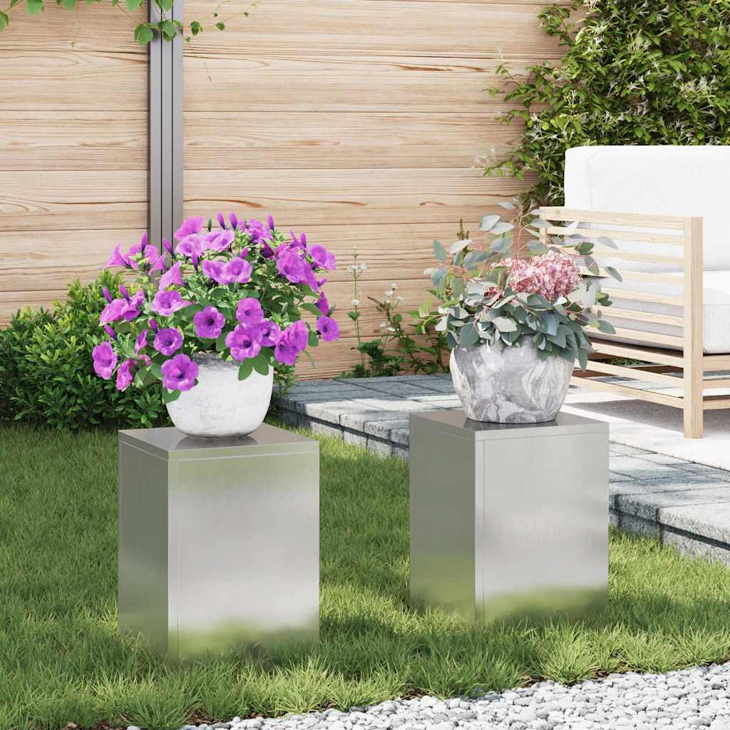 Planteholder 2 Dele 24 X 24 X 35 Cm Stål - Variant 865810