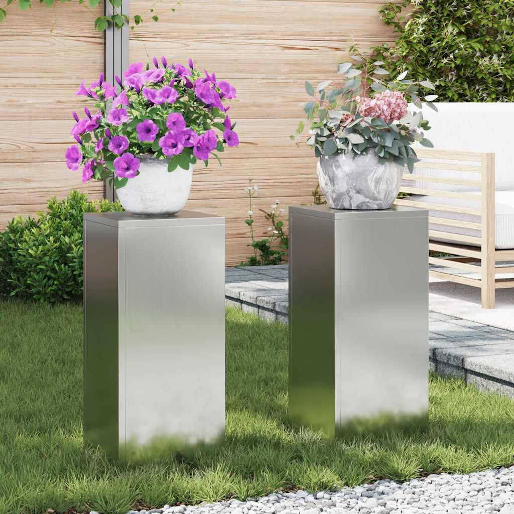 Planteholder 2 Dele 24 X 24 X 35 Cm Stål - Variant 865818