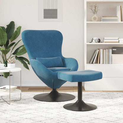 Æg Stol With Footstool Fløjl - Billede 3