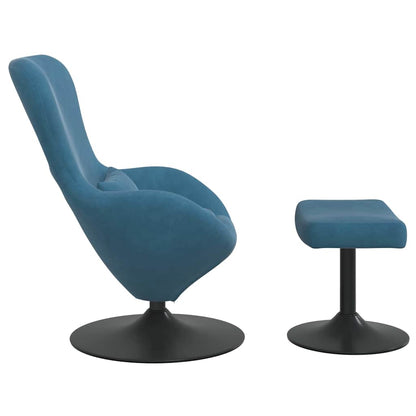 Æg Stol With Footstool Fløjl - Billede 5