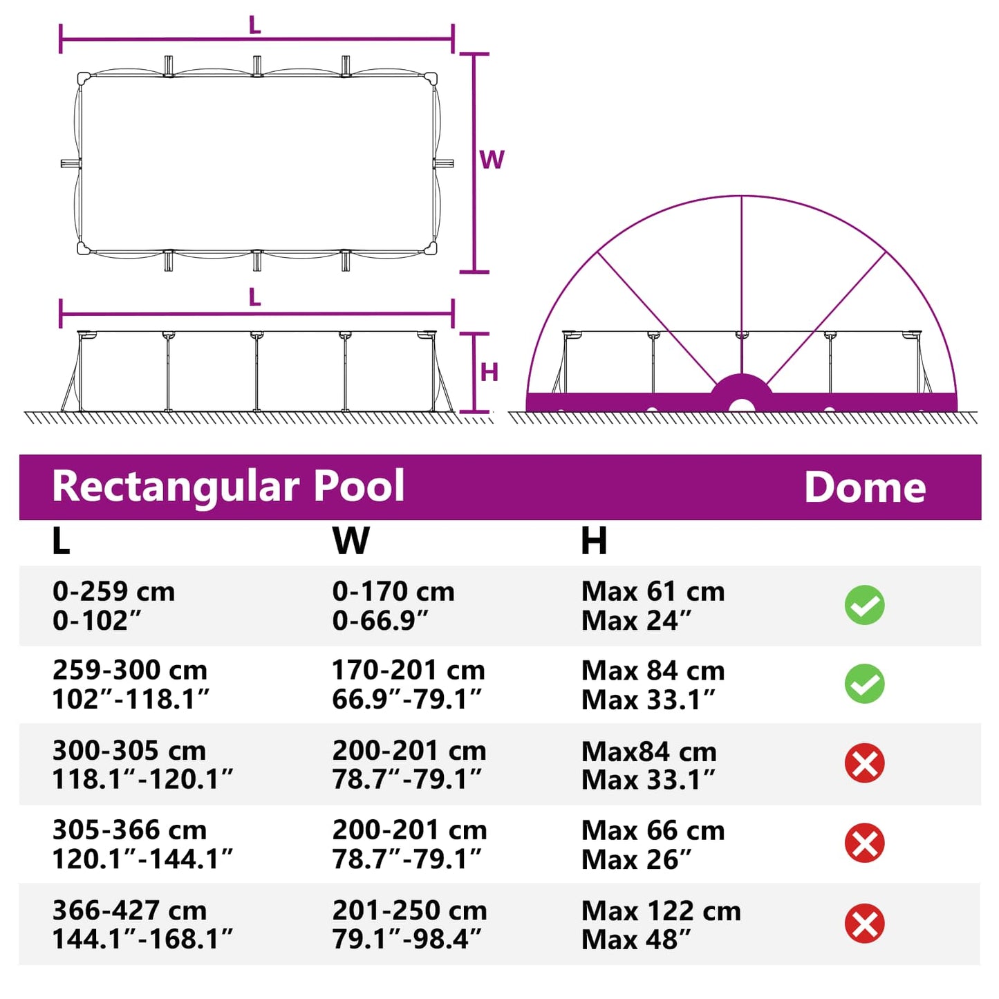 Pool Dome 336 X 322 X 160 Cm - Billede 17