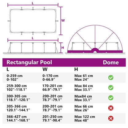 Pool Dome Og Orange 405 X 405 X 192 Cm - Billede 17