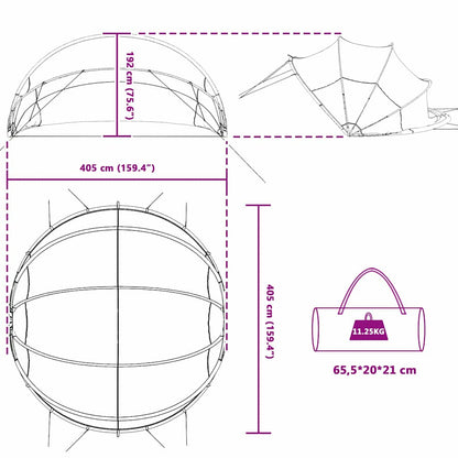 Pool Dome Og Orange 405 X 405 X 192 Cm - Billede 15