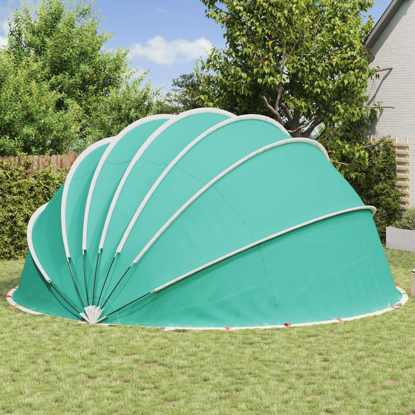 Pool Dome 592 X 590 X 275 Cm 185t Polyester Med Pu-belægning - Billede 4