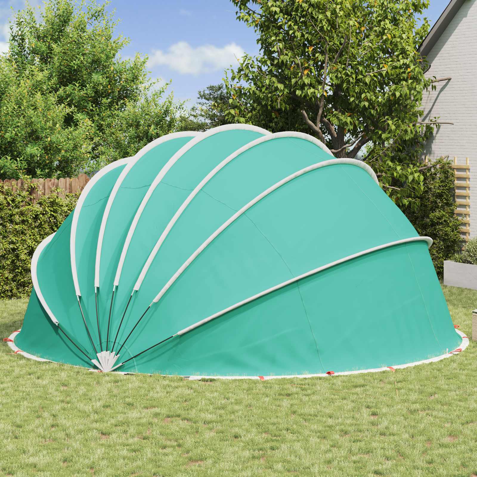 Pool Dome 592 X 590 X 275 Cm 185t Polyester Med Pu-belægning - Billede 4