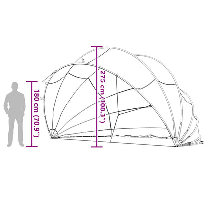 Pool Dome 592 X 590 X 275 Cm 185t Polyester Med Pu-belægning - Billede 18