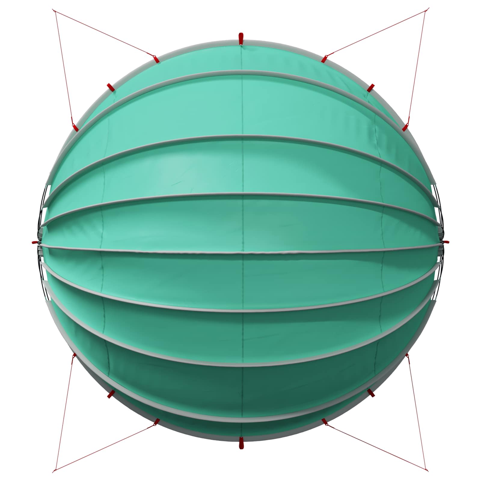 Pool Dome 592 X 590 X 275 Cm 185t Polyester Med Pu-belægning - Billede 11