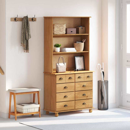 Skab Askim Honningfarvet 91 X 40 X 184 Cm Massivt Fyrretræ - Billede 4