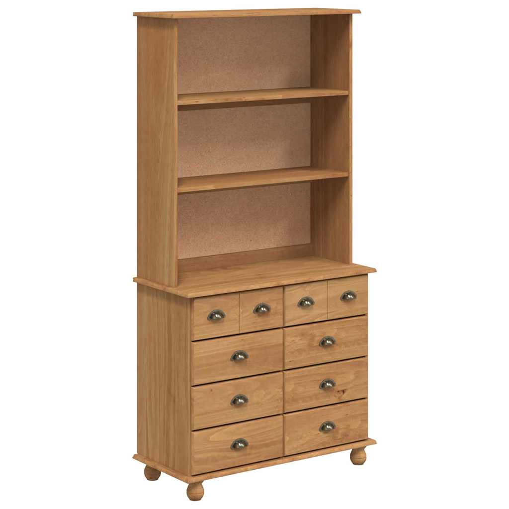 Skab Askim Honningfarvet 91 X 40 X 184 Cm Massivt Fyrretræ - Billede 2