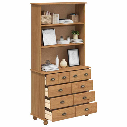 Skab Askim Honningfarvet 91 X 40 X 184 Cm Massivt Fyrretræ - Billede 3