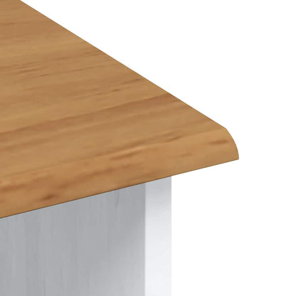 Skab Med Skuffe Askim Hvid 91 X 40 X 184 Cm Massivt Fyrretræ - Billede 11