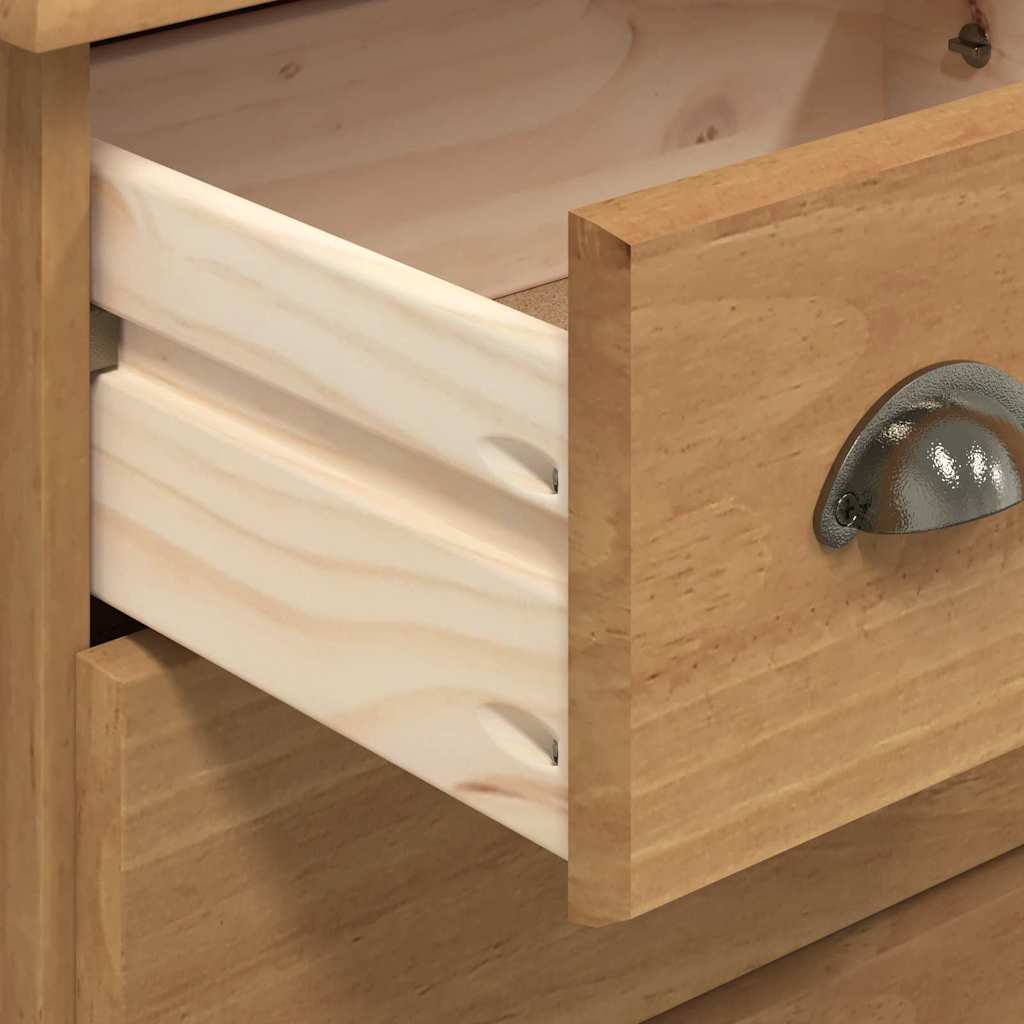 Skuffeskab Askim 79 X 40 X 133,5 Cm Massiv Fyrretræ - Billede 9