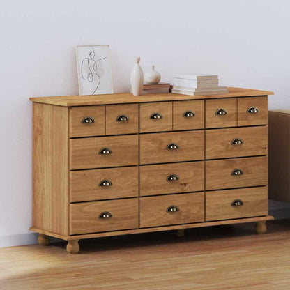 Skuffeskab Askim 79 X 40 X 133,5 Cm Massiv Fyrretræ - Hovedbillede