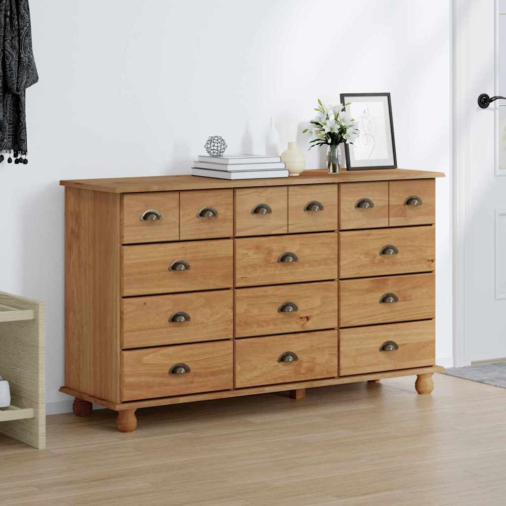 Skuffeskab Askim 79 X 40 X 133,5 Cm Massiv Fyrretræ - Billede 4