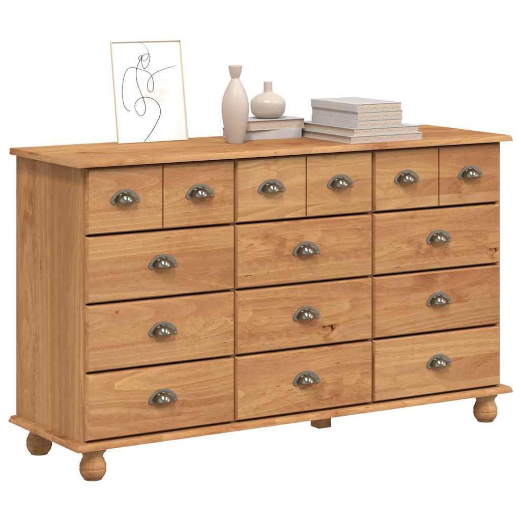 Skuffeskab Askim 79 X 40 X 133,5 Cm Massiv Fyrretræ - Billede 3