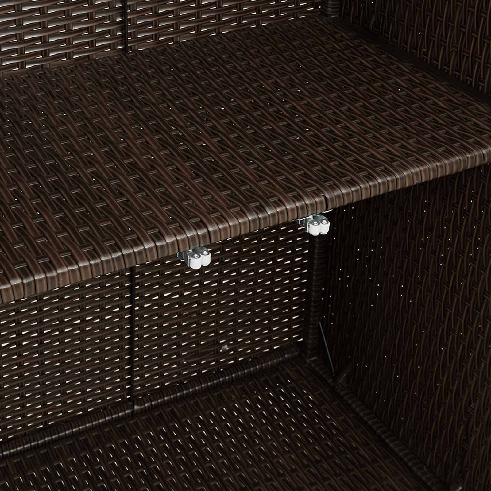 Opbevaringsskab Med Hylde Med Dør 100 X 36 X 102 Cm Rattan - Billede 9