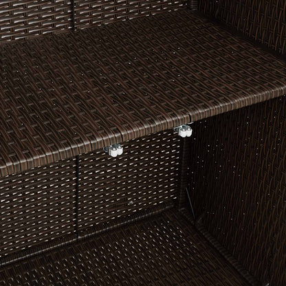 Opbevaringsskab Med Hylde Med Dør 100 X 36 X 102 Cm Rattan - Billede 9