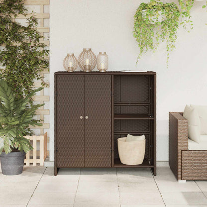 Opbevaringsskab Med Hylde Med Dør 100 X 36 X 102 Cm Rattan - Billede 3