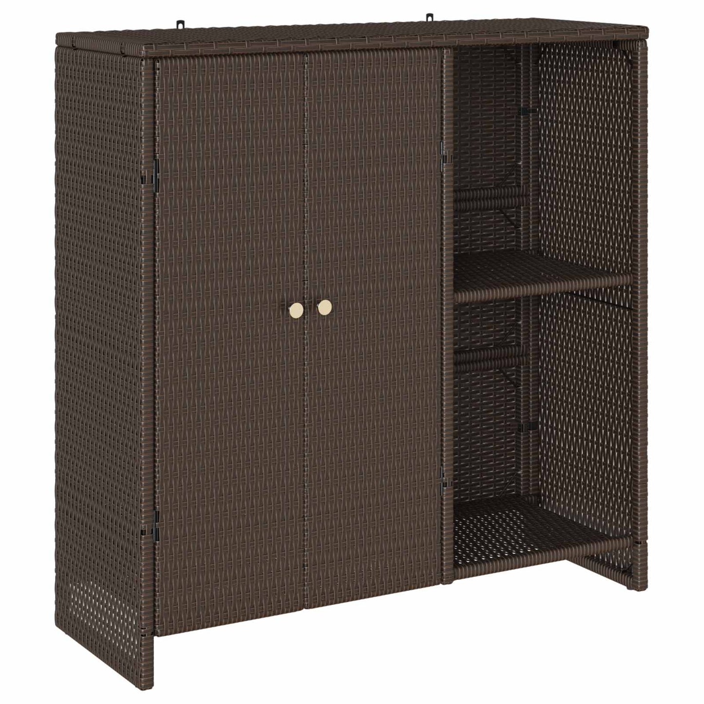 Opbevaringsskab Med Hylde Med Dør 100 X 36 X 102 Cm Rattan - Billede 2