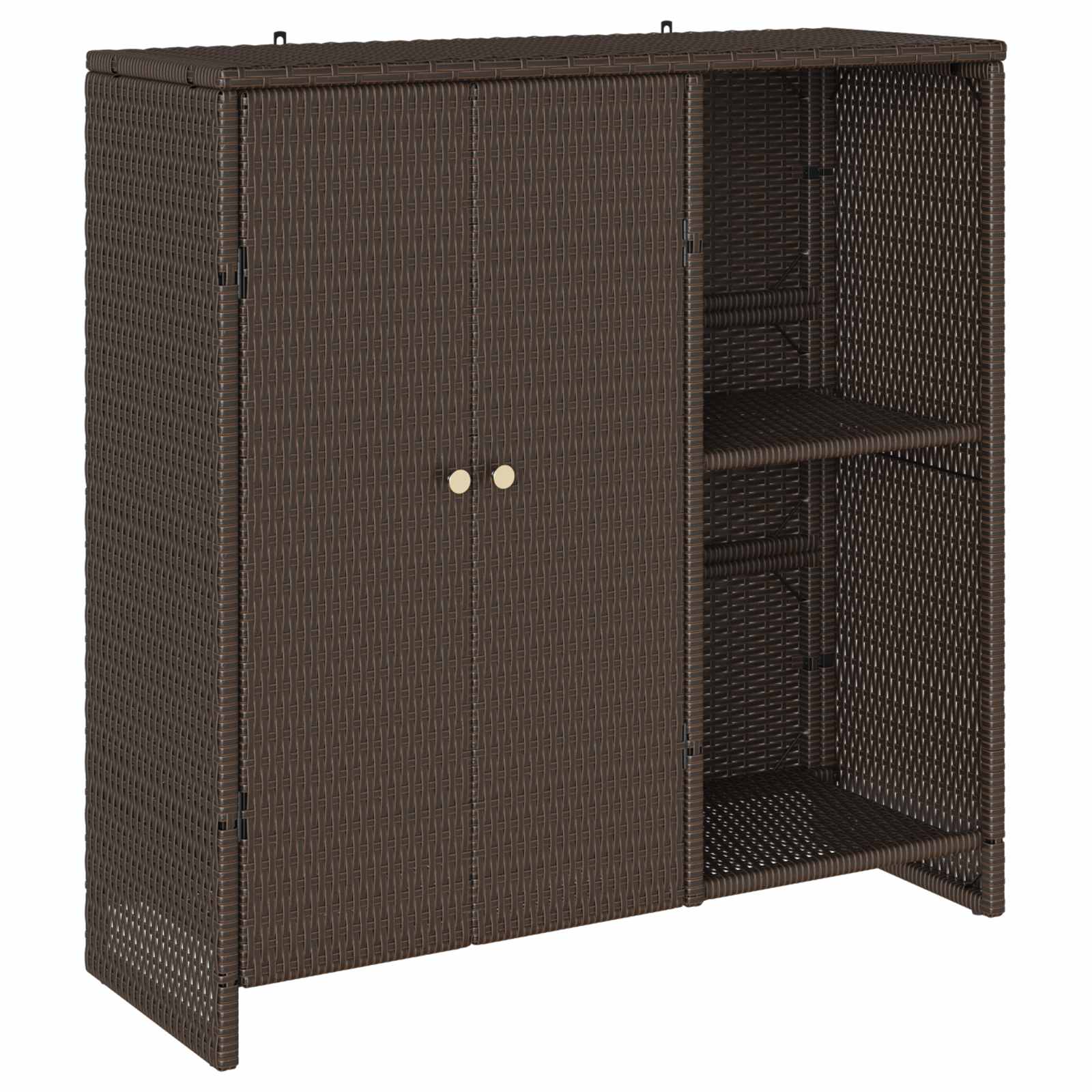 Opbevaringsskab Med Hylde Med Dør 100 X 36 X 102 Cm Rattan - Billede 2
