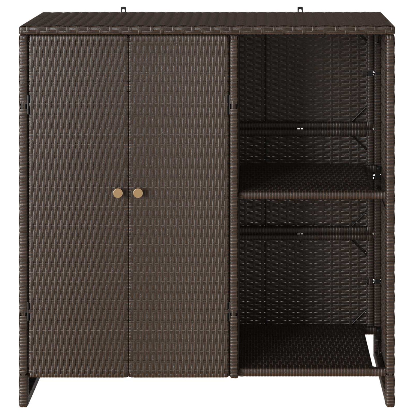 Opbevaringsskab Med Hylde Med Dør 100 X 36 X 102 Cm Rattan - Billede 5