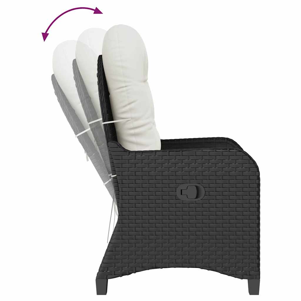 Liggestol Med Pude 56 X 66 X 95 Cm Polyrattan - Billede 10
