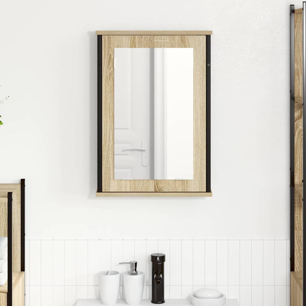 Spejlskab Med Hylde Sonoma Eg 42 X 12 X 60 Cm Konstrueret Træ - Hovedbillede