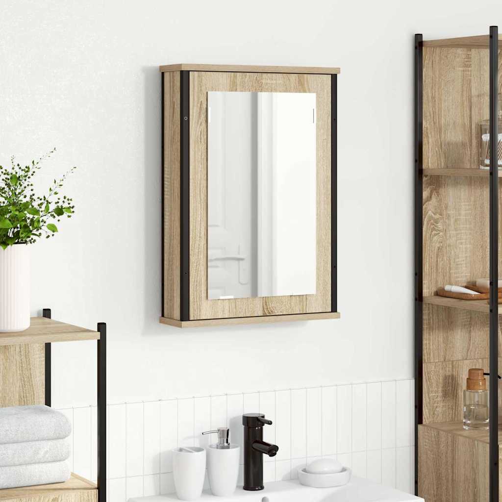 Spejlskab Med Hylde Sonoma Eg 42 X 12 X 60 Cm Konstrueret Træ - Billede 4
