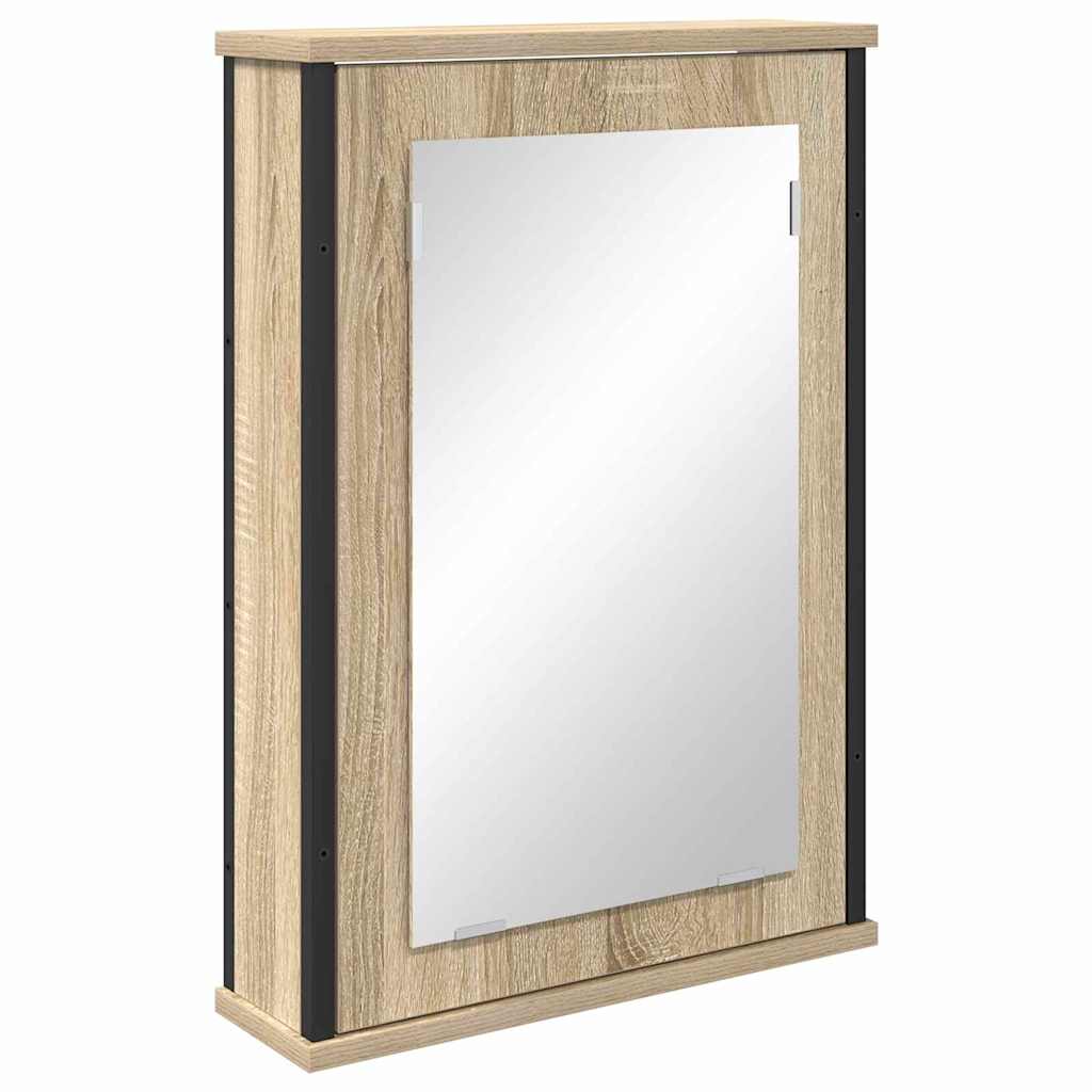 Spejlskab Med Hylde Sonoma Eg 42 X 12 X 60 Cm Konstrueret Træ - Billede 2