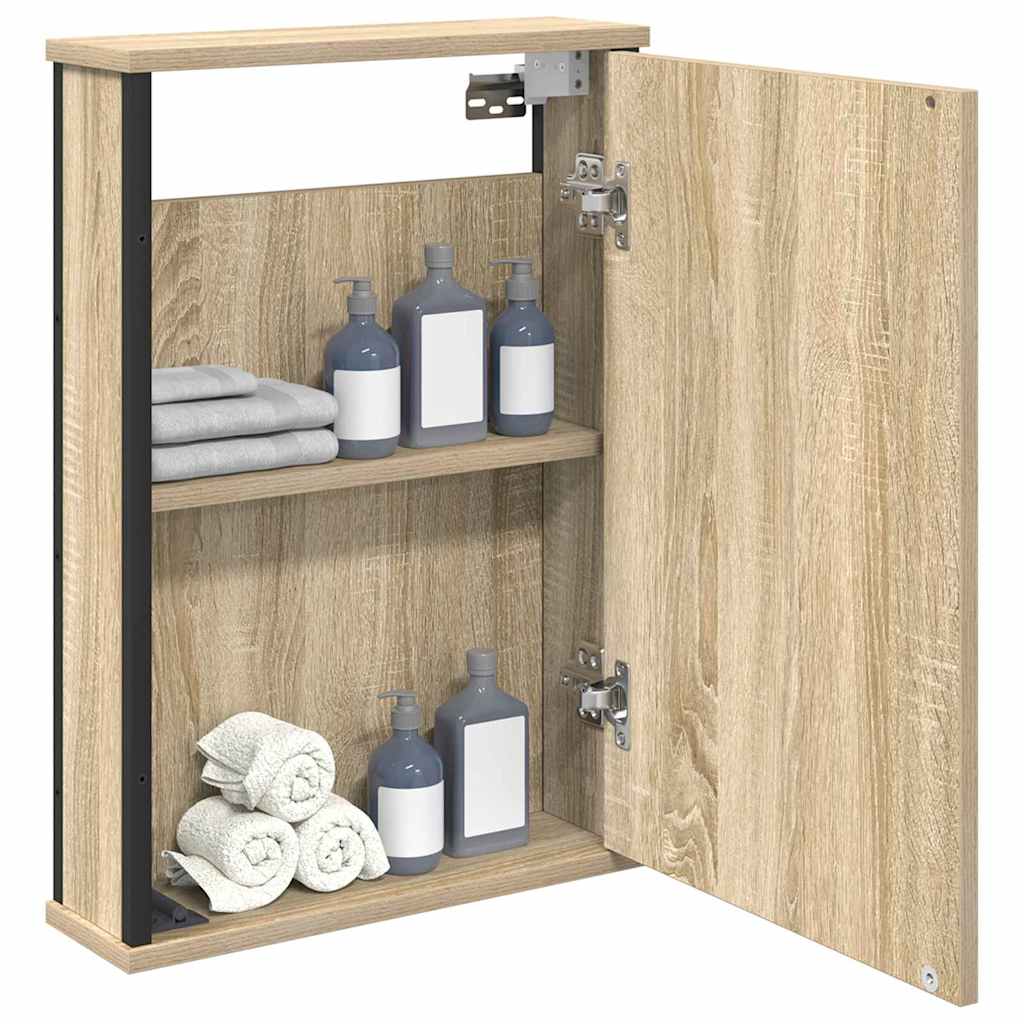Spejlskab Med Hylde Sonoma Eg 42 X 12 X 60 Cm Konstrueret Træ - Billede 3