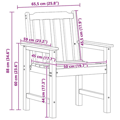 Havemøbel Spise 2 Dele 65,5 X 59 X 88 Cm Hdpe - Billede 12