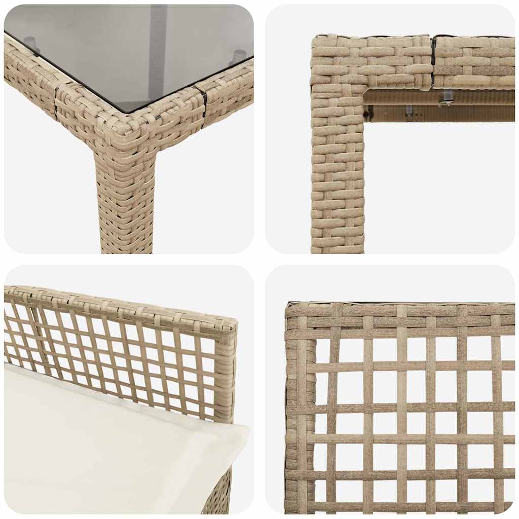 Have Spisebordssæt 3 Dele Polyrattan - Billede 9