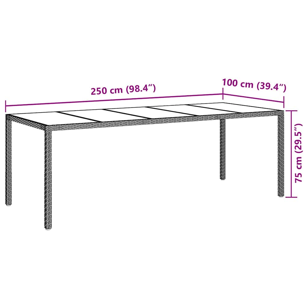 Have Spisebordssæt 11 Dele Polyrattan - Billede 11