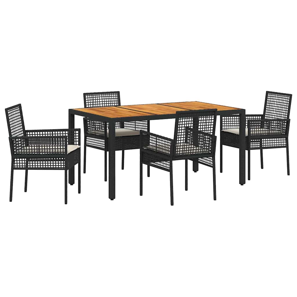 Have Spisebordssæt 5 Dele Polyrattan - Billede 2