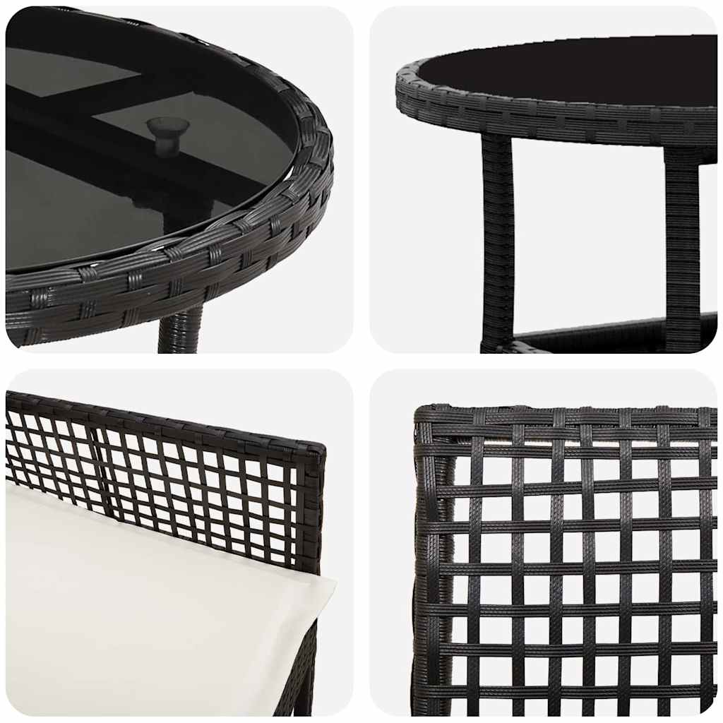 Have Spisebordssæt 5 Dele Polyrattan - Billede 9