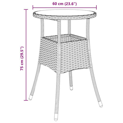 Have Spisebordssæt 5 Dele Polyrattan - Billede 11